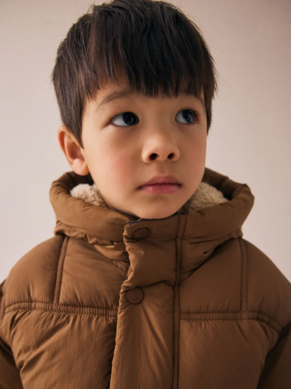 Schoolkleding|Jassen, Jacks En Kinderwagenpakjes|Next - Gewatteerde, regenbestendige jas met borgvoering (3mnd-7jr) Bruin