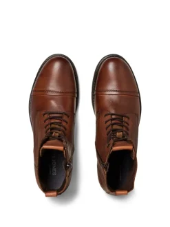 Boots|Formele Schoenen|JACK & JONES - leren laarzen Bruin