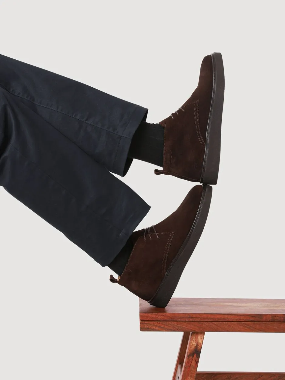 Formele Schoenen|Jones Bootmaker - Dane Leather Lace-Up Boots Bruin