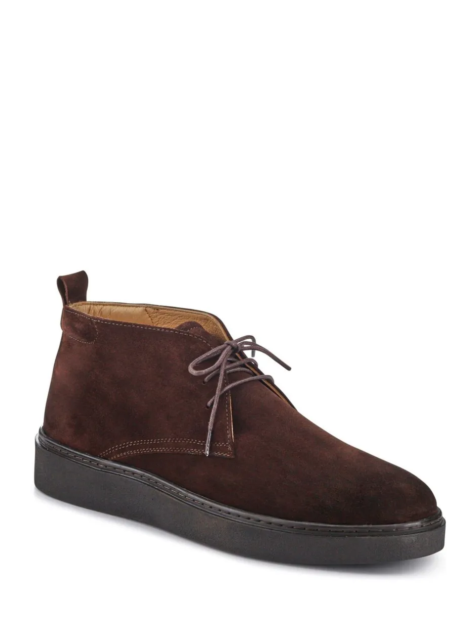 Formele Schoenen|Jones Bootmaker - Dane Leather Lace-Up Boots Bruin