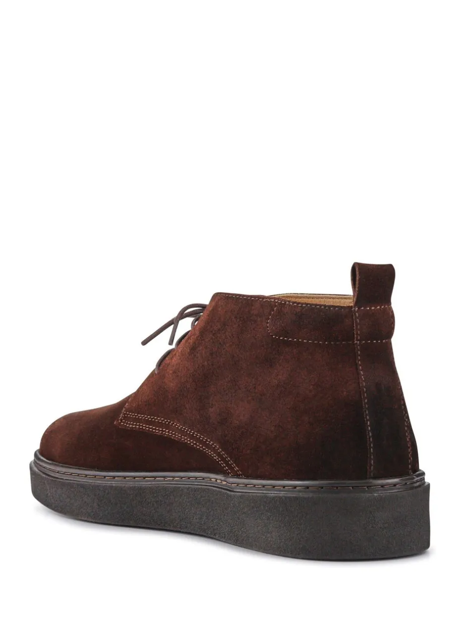 Formele Schoenen|Jones Bootmaker - Dane Leather Lace-Up Boots Bruin