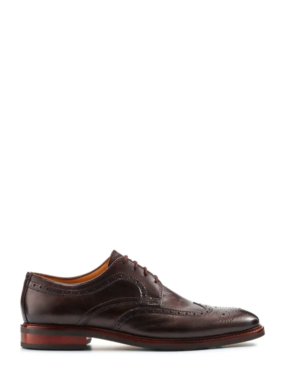 Formele Schoenen*Jones Bootmaker - Longwood suède derby-brogueschoenen Bruin
