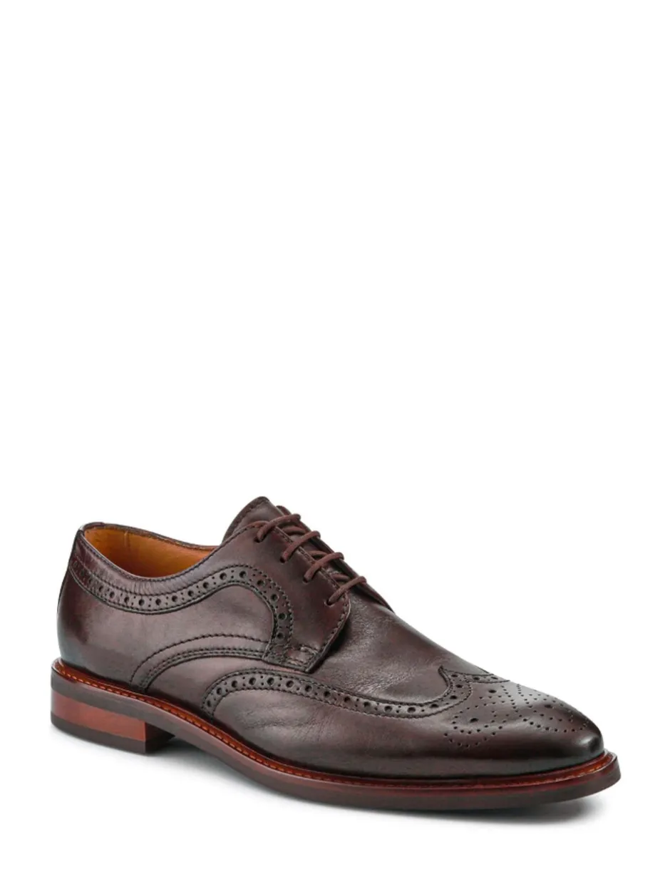 Formele Schoenen*Jones Bootmaker - Longwood suède derby-brogueschoenen Bruin