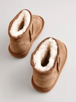Boots*Next - Laarzen van suède met warme voering Bruin
