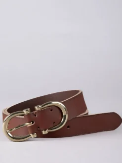 Ceintuurs|Lakeland Leather - Bowness Suède Riem met Dubbele Gesp Bruin