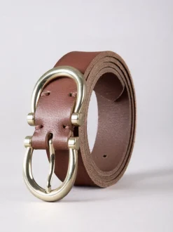 Ceintuurs|Lakeland Leather - Bowness Suède Riem met Dubbele Gesp Bruin