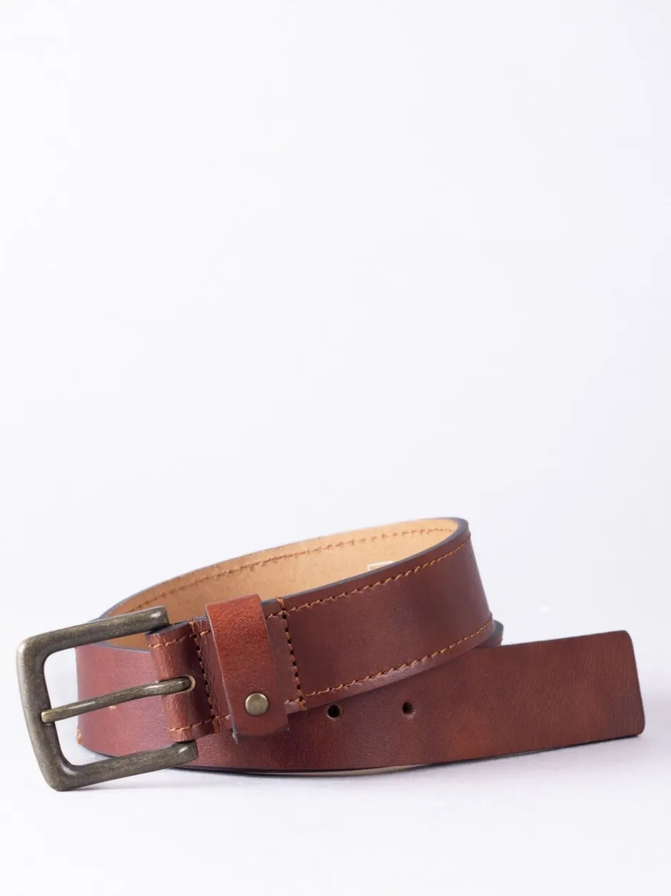 Riemen En Bretels|Lakeland Leather - Eskin Belt Bruin