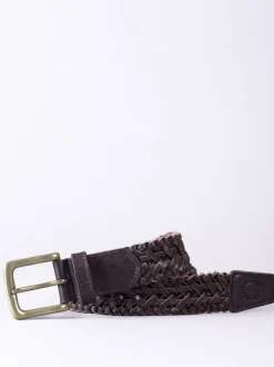 Riemen En Bretels*Lakeland Leather - Lakeland leren gevlochten Howbeck riem Bruin