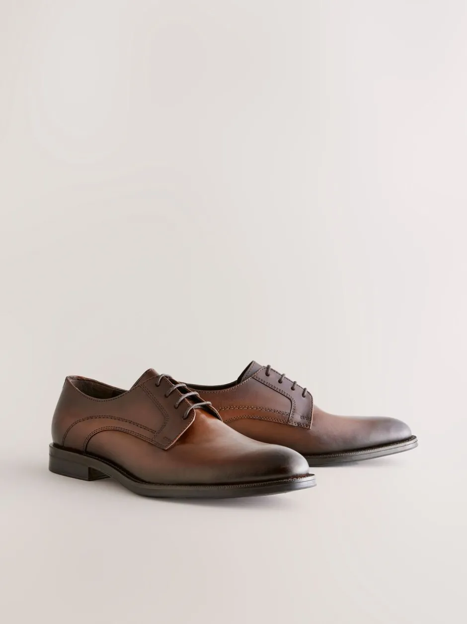 Schoenen|Formele Schoenen*Next - Leren Derby schoenen Bruin