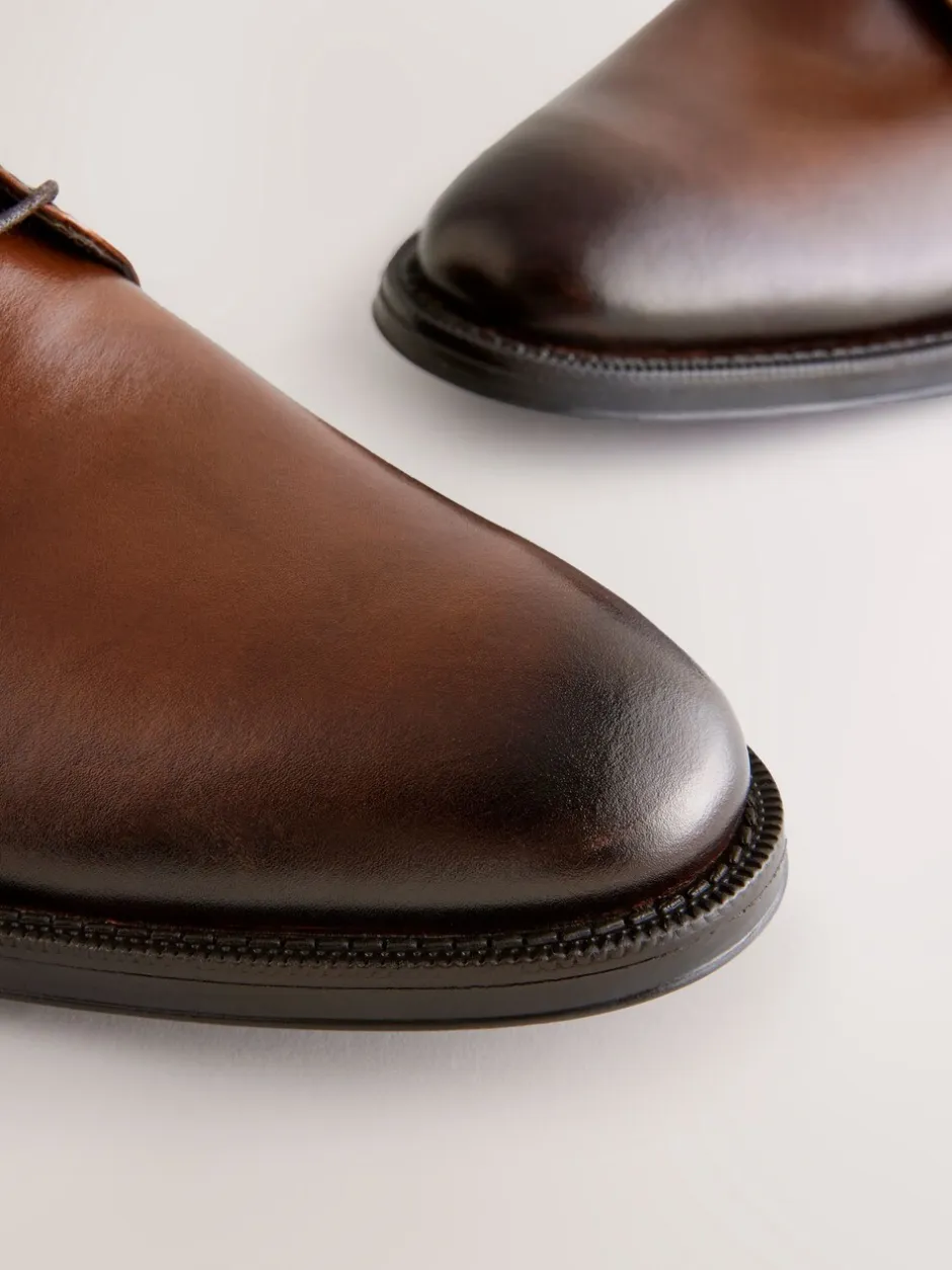 Schoenen|Formele Schoenen*Next - Leren Derby schoenen Bruin