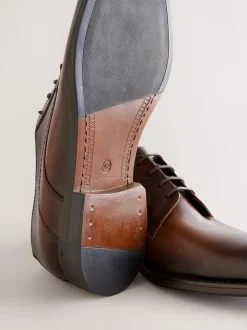 Schoenen|Formele Schoenen*Next - Leren Derby schoenen Bruin
