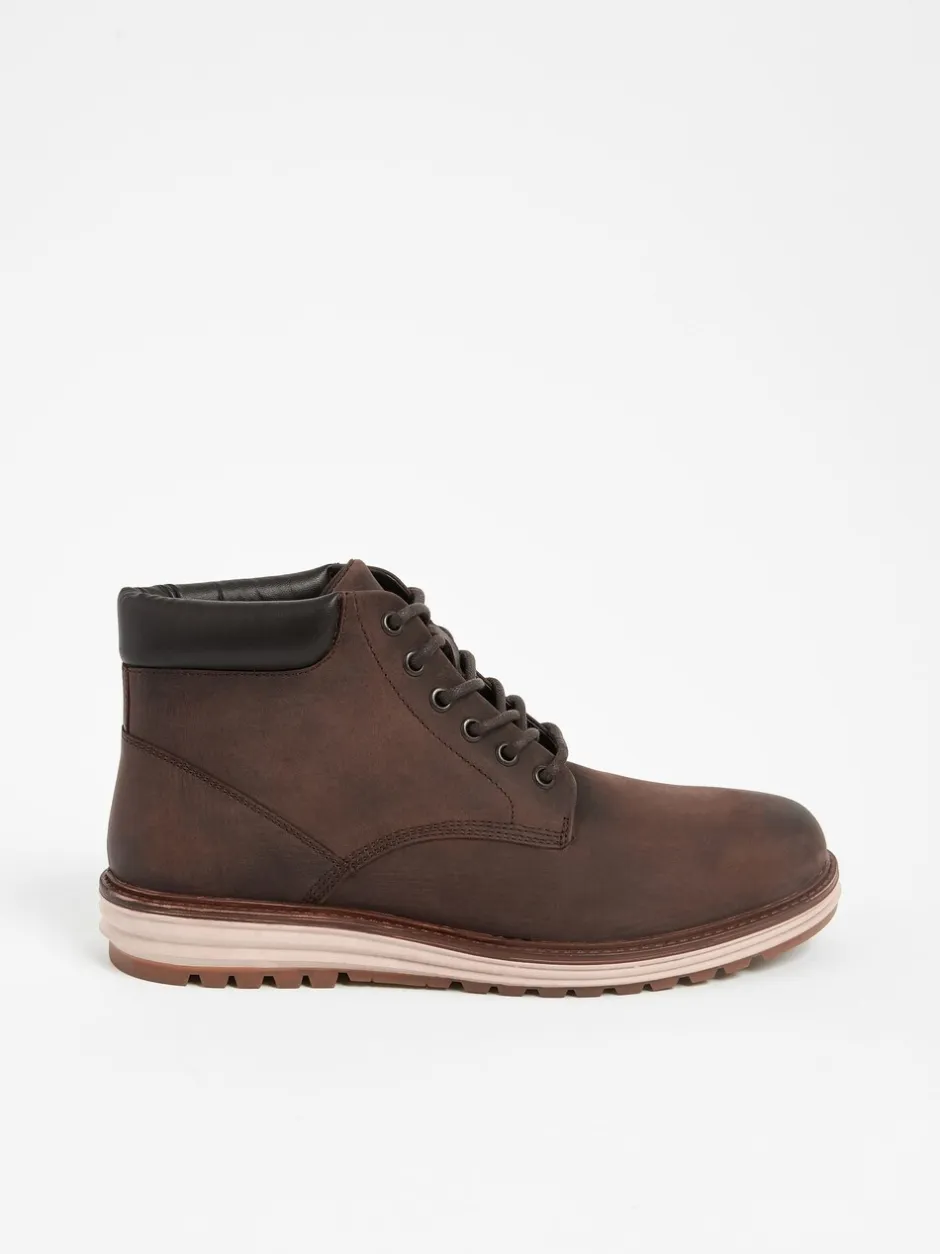 Boots|Next - Leren hoge schoenen Bruin