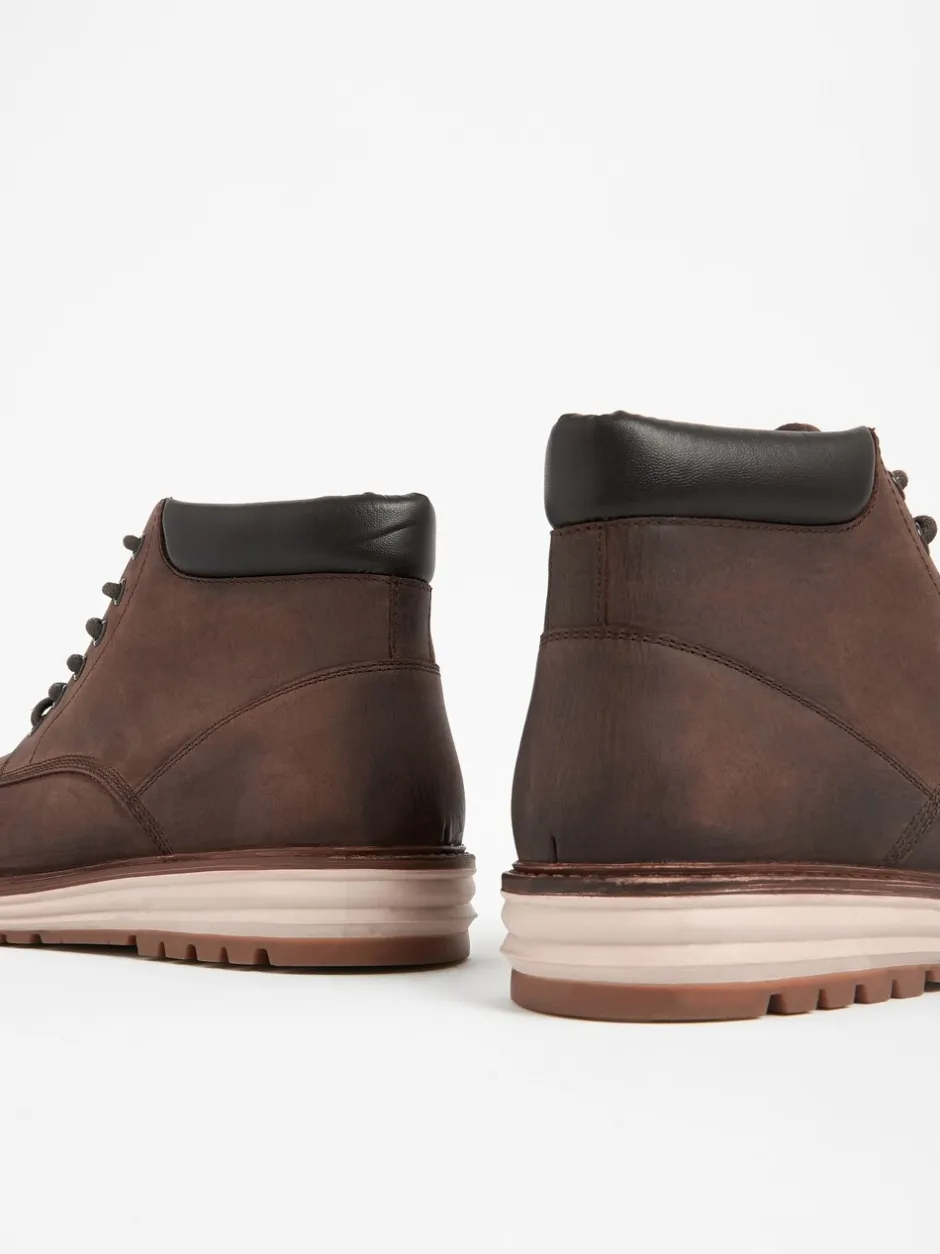 Boots|Next - Leren hoge schoenen Bruin