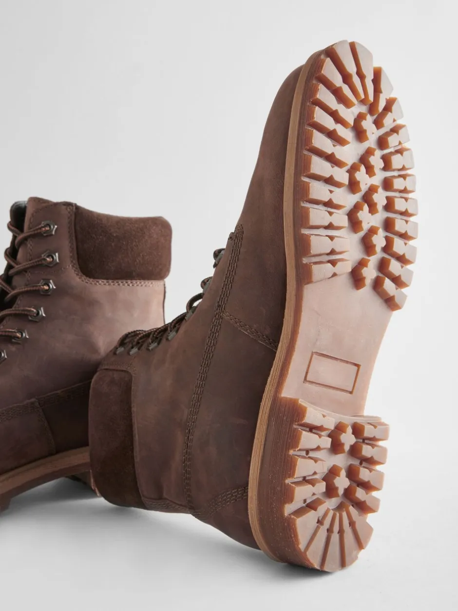 Boots*Next Bruin - Leren laarzen met veters