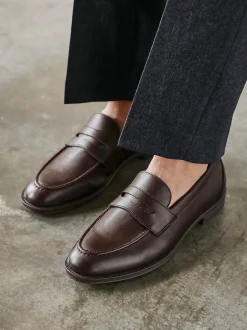 Schoenen*Linzi - Aurelio Penny Loafers Bruin
