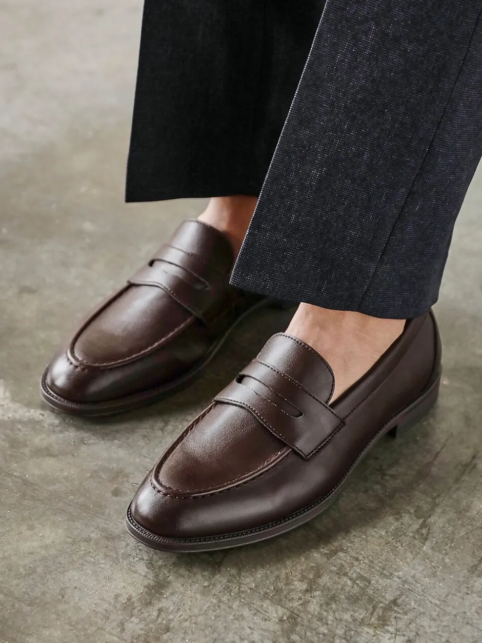 Schoenen*Linzi - Aurelio Penny Loafers Bruin