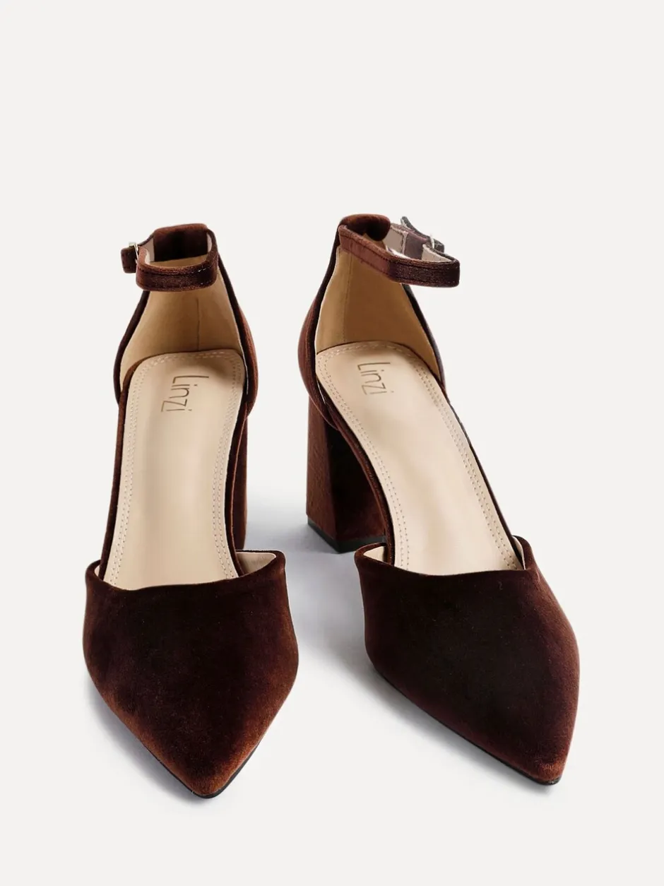 Schoenen Met Hakken|Linzi - Glam Classic Pointed Court Heels Bruin