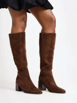 Boots*Linzi - Levine - Hoge laarzen met blokhak Bruin