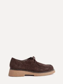 Lage Schoenen|Linzi - Perth Laced Chunky Loafers Bruin
