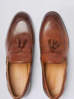 Formele Schoenen*MOSS - Highgate instappers met kwastjes Bruin