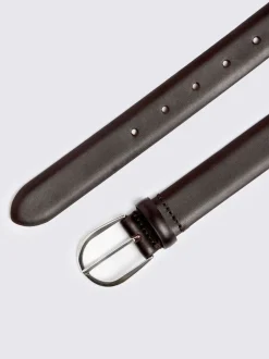 Riemen En Bretels|MOSS - Italian Leather Belt Bruin