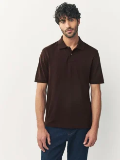 Poloshirts*Next Bruin - Normale Pasvorm - Piqué poloshirt met korte mouwen