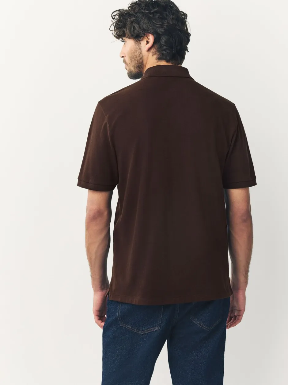 Poloshirts*Next Bruin - Normale Pasvorm - Piqué poloshirt met korte mouwen