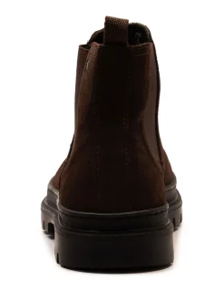 Boots*Off The Hook - Harrison Suede Leather Formal Chelsea Boots Bruin