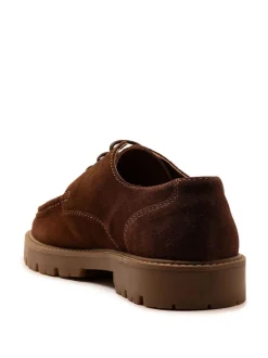 Schoenen*Off The Hook - Harvey Suede Leather Casual Lace-Up Boat Shoes Bruin
