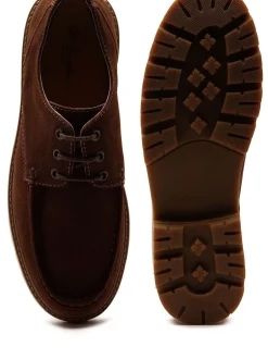 Schoenen*Off The Hook - Harvey Suede Leather Casual Lace-Up Boat Shoes Bruin