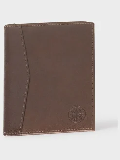 Portemonnees*Osprey London - - The Compass leren paspoorthouder Bruin