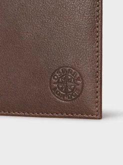 Portemonnees*Osprey London - - The Compass leren paspoorthouder Bruin