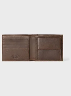 Portemonnees|Osprey London - The Compass leren muntenportemonnee Bruin