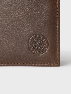 Portemonnees|Osprey London - The Compass leren muntenportemonnee Bruin