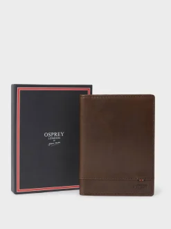 Portemonnees*Osprey London - The London Leather Passport Cover Bruin