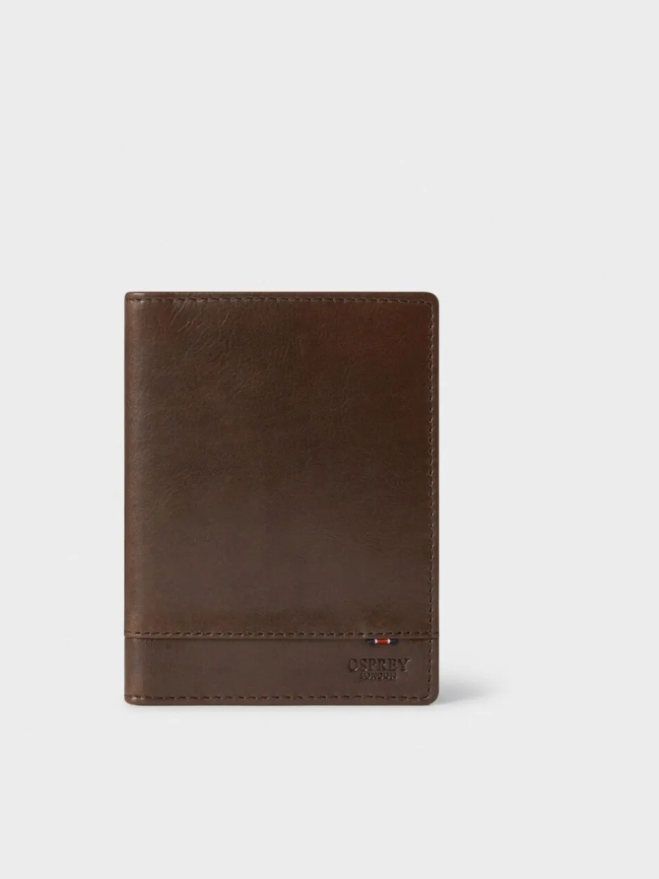 Portemonnees*Osprey London - The London Leather Passport Cover Bruin