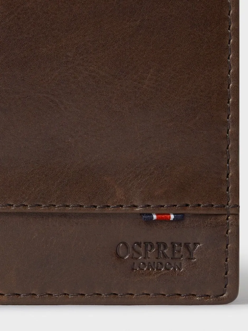 Portemonnees*Osprey London - The London Leather Passport Cover Bruin