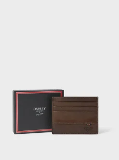 Portemonnees*Osprey London - The London Leather Card Pouch Bruin