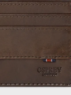 Portemonnees*Osprey London - The London Leather Card Pouch Bruin