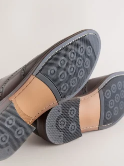 Schoenen|Next - Oxford Wingcap Leather Shoes Bruin