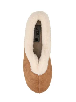 Ruimvallend En Extraruimvallend|Pantoffels*Pavers - Wide Fit Memory Foam Cosy Slippers Bruin