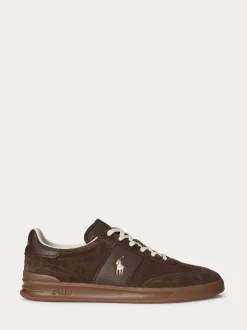 Sneakers*Polo Ralph Lauren - Hertitage Aera suède mix sneakers Bruin