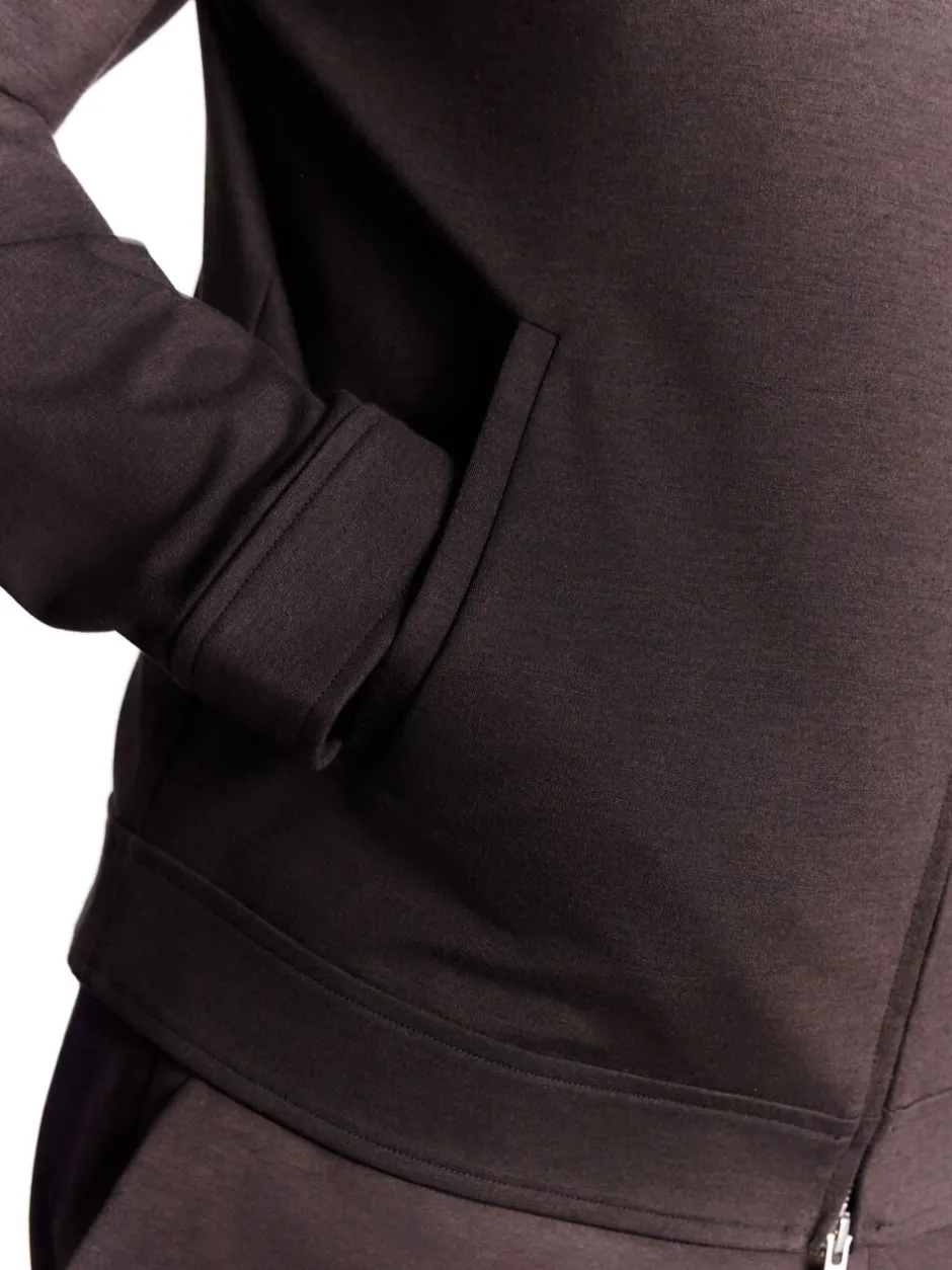 Blazers En Business-Jasjes|Next - Premium slimme opstaande kraag met rits en wol Bruin