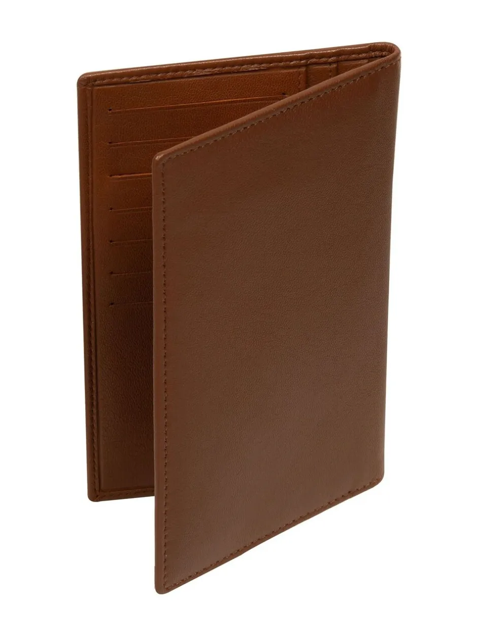 Portemonnees*Pure Luxuries London - 'George' Leather Card Holder Bruin
