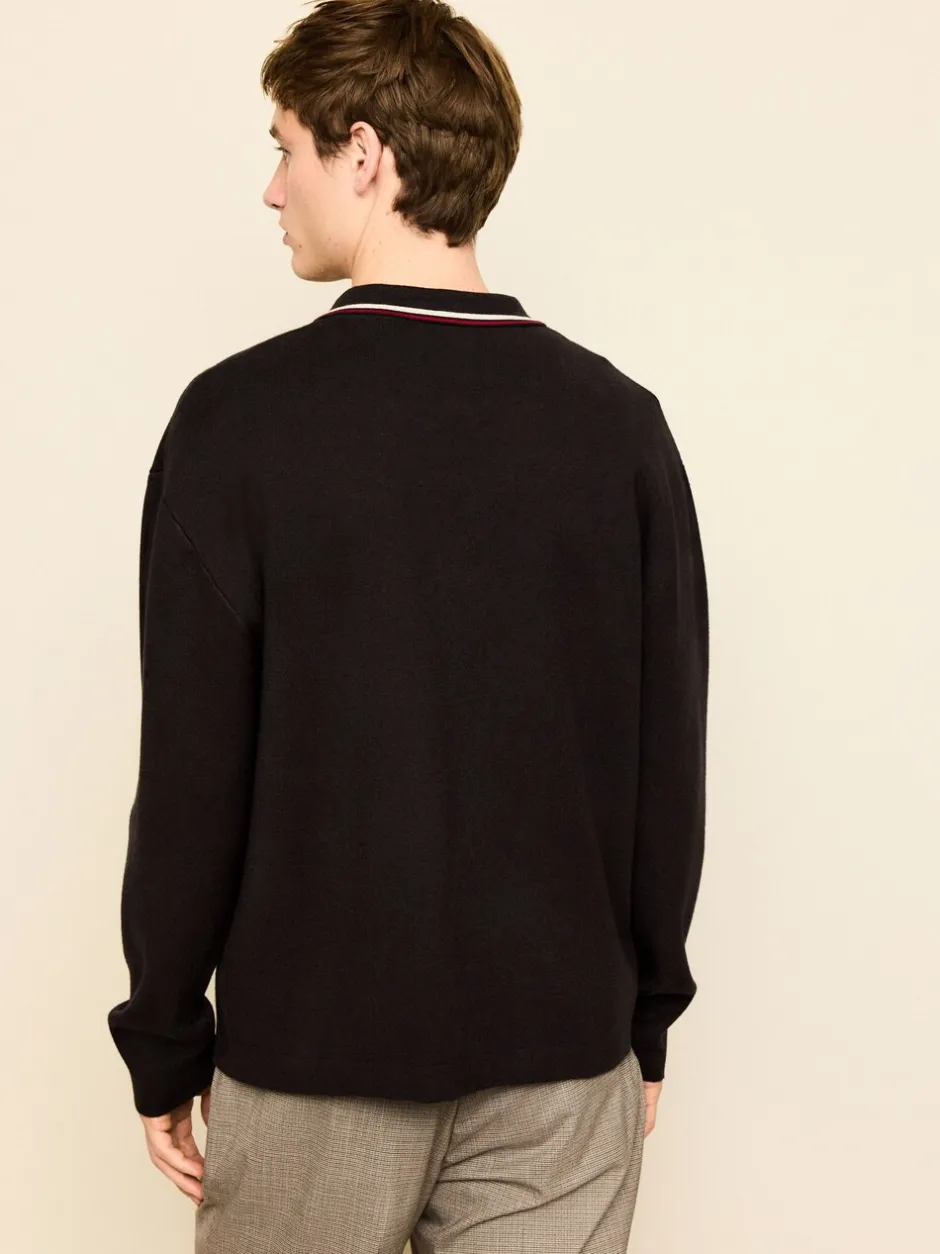 Gebreide Kleding*Next Bruin - Regular Fit Premium Mid Weight Tipped Zip Through Collared Cardigan