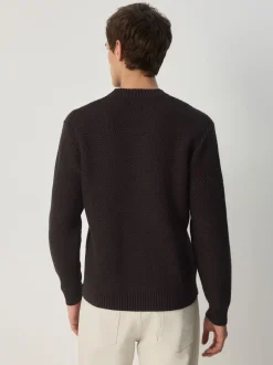 Gebreide Kleding|Next - Regular Fit Textured Crew Jumper Bruin