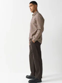 Broeken En Chino's|Next Bruin - Relaxed fit - Stretchy chino