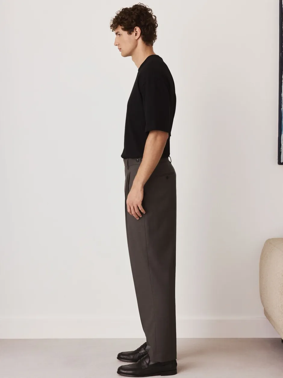 Formele Broek|Broeken En Chino's|Next - Relaxed Fit Smart Pleated Trousers Bruin