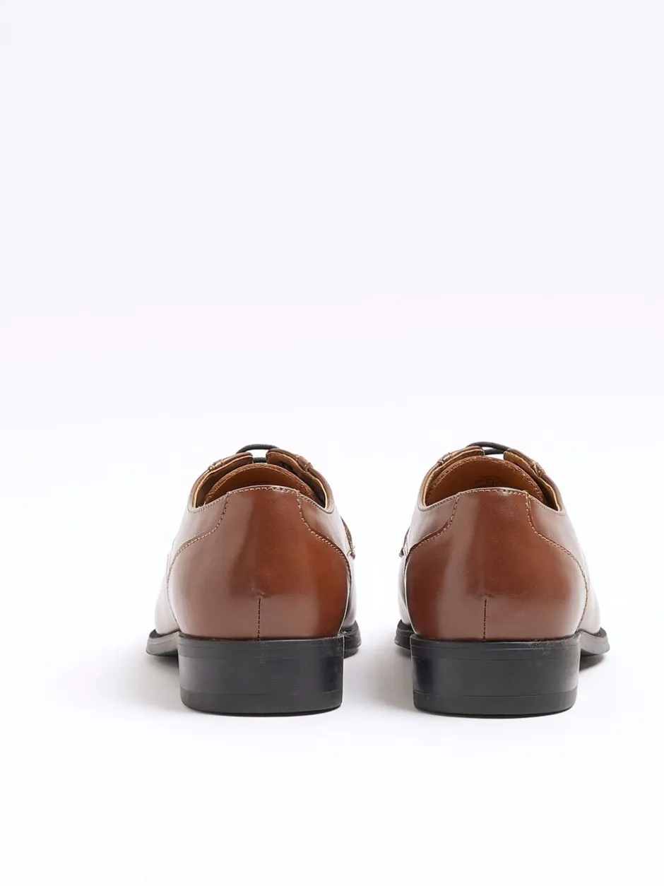 Formele Schoenen|River Island - Formele Derby Schoenen Bruin