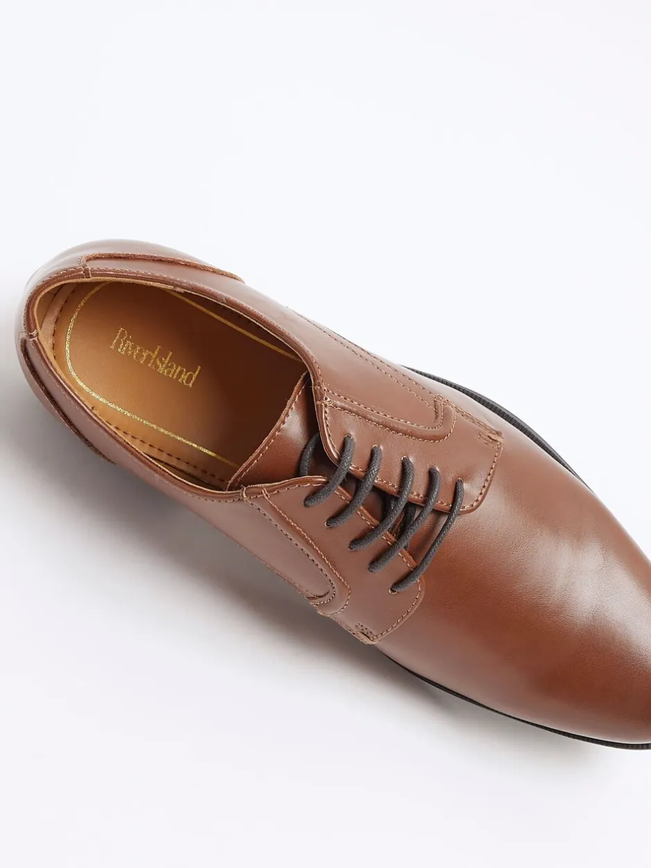 Formele Schoenen|River Island - Formele Derby Schoenen Bruin